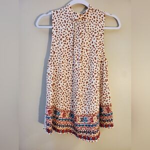 Savannah Jane Sleeveless Embroidered Women's Top Size Medium